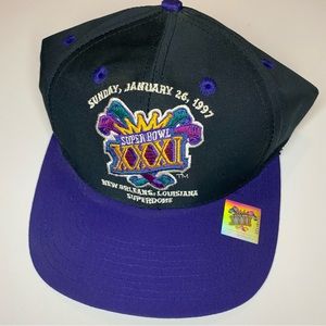 Vintage Logo 7 Super Bowl XXXI New Orleans LA Super Dome 1997 Snapback Hat
